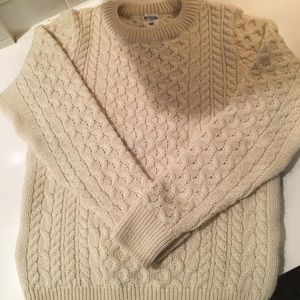 Scottish wool cable stitch sweater